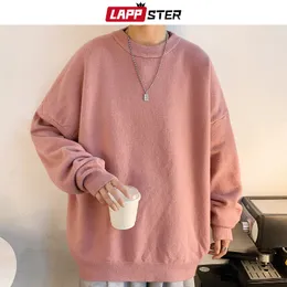 Men's Sweaters LAPPSTER Men Colorful Harajuku Knitted Sweater Mens Vintage Oversized Streetwear Pullovers Male Winter Y2k Fashion Sweaters 230815