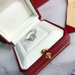 Designer Diamond Ring Luksusowy sześcienny pierścionek z cyrkonem moda damskie prezenty świąteczne rozmiar 6-10 damskiej biżuterii