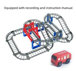 レピンブリックローラーコースタービルドブロック90PCS DIY TOY TOMWAY RAIL CAR BOLIDENG BLOCK MODEL BUILD KIT RALE EDUCATION TOY RUN大理