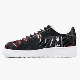 DIY ayakkabıları Siyah Bir Erkekler İçin Kadınlar Platform Platform Günlük Sneaker Kişiselleştirilmiş Metin Serin Stil Eğitimleri Moda Açık Mekan Ayakkabıları 36-48 73692