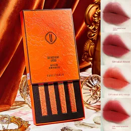 Lipstick YOULIYOULA Velvet Lipstick Set Non-Stick Cup Long-Lasting Portable Light And Soft Mist Light Lock Color Silky Smooth Color Full 230823
