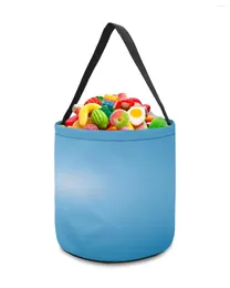 Storage Bags Cartoon Football Goal Net Blue Gradient Home Decor Toys Basket Candy Bag Gifts For Kids Tote Cloth Party Favor