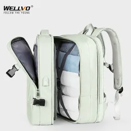 School Bags Extendible Travel Backpack Unisex Laptop Bag Women Large Luggage Mens Students Business Trip USB Charge Mochila XA299C 230823
