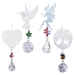 Dekoracje ogrodowe H D 4 Style Crystal Suncatcher Wiszący ornament Rainbow Maker Wiseld na Boże Narodzenie Dekor ślub 230822