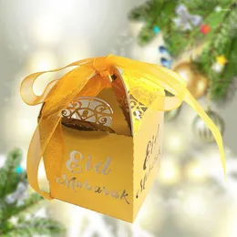 Gift Wrap Party Kids 50pcs Gold Silver Eid Mubarak Box Ramadan Decoration Drop