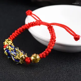 Urok bransolety chińskie feng shui pixiu bransoletka bogactwo zdrowia powodzenia lina pleciona dla kobiet mężczyzn biżuterii akcesoria