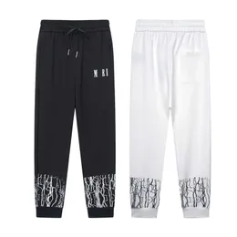 Herr Jogger Brand Casual Pants Fitness Women's Tracksuit Bottoms Tight Tracksuit Pants Long Pants Black - White Gym -2XL