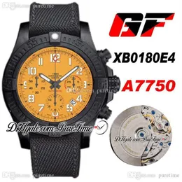 GF XB0180E4 ETA A7750 Automatyczne chronograf wulkan specjalny polimer męski zegarek PVD żółta wybieranie nylon skórzana PTBL super edition PU273Q