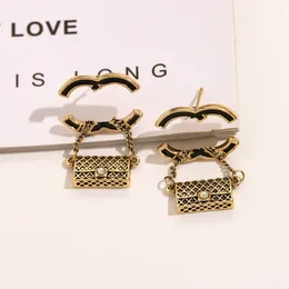 Designer CCity Stud Earrings Women Love Black Bag Earrings 18K Gold Plated 2023 New Gift Jewelry Wedding Party Girl Earrings stainless steel Jewelry Wholesale