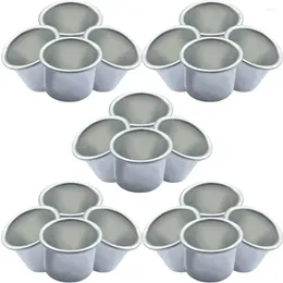 Candle Holders 20Pcs DIY Containers Oil Scented Empty Making Cups Aluminum Alloy