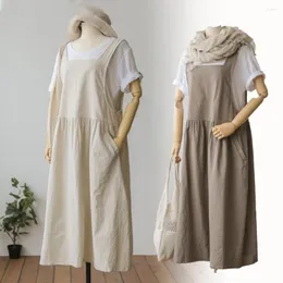 Sukienki swobodne kobiety letnia sukienka luźna kwadratowa szyja w rozmiarze Plisowana solidna tresja
