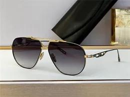 New fashion design men pilot sunglasses THE COMMANDER I exquisite K gold frame simple and generous style high end outdoor uv400 protection glasses