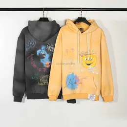 Sweatshirts Erkek Tasarımcı Hoodies Fashion Street Giyim Liu Xianhua'nın Aynı Saint İnatçı Yüzü Eski Çamur Baskı Graffiti Hoodie