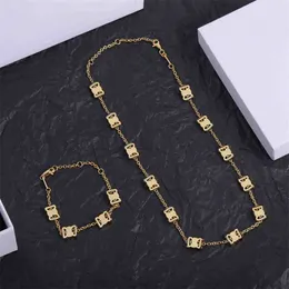 Designer de jóias senhoras colares carta pulseiras festa jóias clássico correntes meninas ornamentos casuais colar de ouro