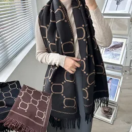 Moda Kadın Eşarp Tasarımcı Eşarp Yün Şal mektubu Tersinir Tasarım Adam Kaşmir Sıcak 2 Renk Geometrik