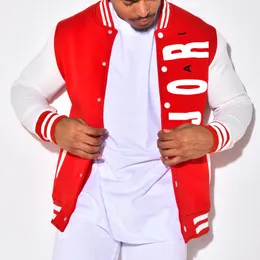 Mäns jackor Men Letter Print Jacket Par Street Hip Hop Retro Baseball Uniform Casual Sports Versatile Jacket Topps 230822