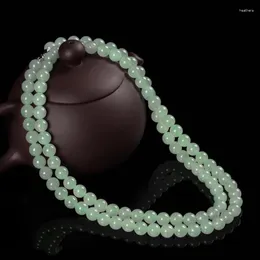 Choker 6mm/8mm Myanmar Jadeite Beaded Halsband Kvinnor Fina smycken Tillbehör äkta Burma Jades Natural Stone Beads