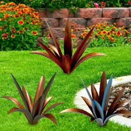 庭の装飾アートテキーラサボテン彫刻金属植物の絶妙な耐久性のある特定の素朴な手作り装飾鉄の屋外供給