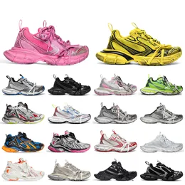 Женщины мужчины повседневная дизайнерская обувь трек 3xl Rose Goldens Phantom Sneakers Loafers Mule обувь розовая нейлоновая сетка неоновые треки тройные черные бегуны большие плоские подошвы тренеры