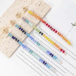 Charm Bracelets 2023 Trendy 5X8MM Natural Stone For Women Colorful Beads Bohemian Toggle Clousure Jewelry Luxury Accessory