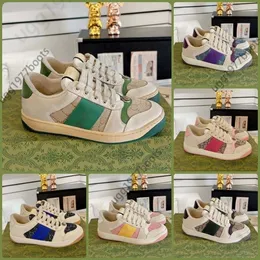 Tasarımcı Ayakkabı Çift Retro Orijinal Deri Spor Ayakkabıları Sıradan Ayakkabı Kadın Çıngırak Spor Lüks Ayakkabı Erkek Çok yönlü tahta guckiliness ayakkabıları Eur35-44