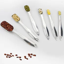 측정 도구 6pcs/set spoon mirror polishing 버클 클리어 스케일 정확한 측정 특종 6 조각 세트 주방 가제트