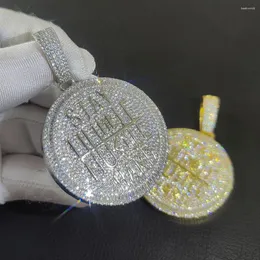 Naszyjniki wisiorek Topbing Hip Hop Duży liter Naszyjnik Pełny cyrkon 18K Real Gold Rap Biżuteria