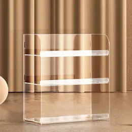 Other Toys Transparent Acrylic Cosmetic Perfume Storage Box Advanced Desktop Dust proof Lipstick Rack Hand made Doll Display 230823