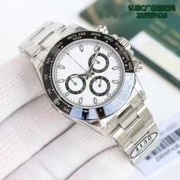 Temiz Fabrika V11 Deluxe Luxury Watch Erkek Saatler Safir Kronograf Saatleri ETA 4130 Seramik Çerçeve 116500 Model 904L Kasa Paslanmaz Çelik Kayış Su Geçirmez