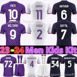 New 23 24 Fiorentina Soccer Jerseys GONZALEZ KOUAME JORKO 2023 2024 AMRABAT J. IKONE Home Away 3rd Football Shirt DODO JOVIC NICO Milenkovic adult Men Kids kit uniform