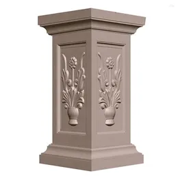 Garden Decorations 40cm 15.74 Inches Plastic Concrete Square Pillar Pedestal Molds