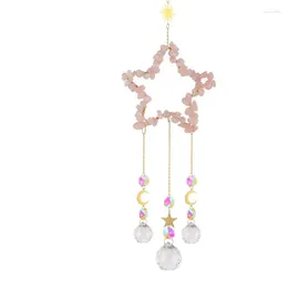 Dekorativa figurer Crystal Chips Stone Gemstone Gravel Star Shaped Wind Chimes Pendant Healing Gifts Perfect Home Decoration