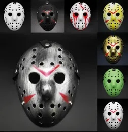 Maskeradmasker Jason Voorhees mask fredag ​​den 13: e skräckfilm Hockey Scary Halloween Costume Cosplay Plastic Party FY2931 B1101