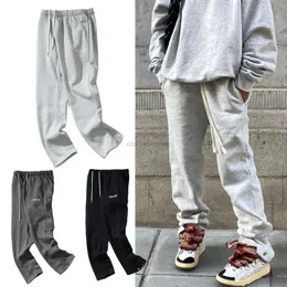 Tasarımcılar Sıradan Pantolon Street Giyim Jogger Pantolon Sweatpants Kendin İşlemeli Mektup Gri Koruma Pantolon Sıradan Düz Bacak Spor Geniş Bacak Pantolon İnce Pantolon