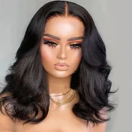 220%density Wig Body Wave Bob Hair Glueless Undetectable 4x4 HD Pre-cut Lace Closure Wigs High Density for Women Hair Wavy Wig