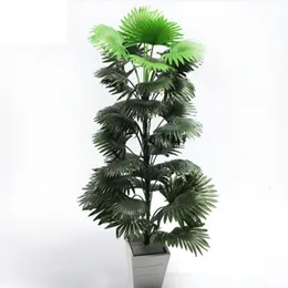 Faux Floral Greenery 90cm Large Artificial Plant Tropical Palm Tree Leaves Monstera Coconut Tree Without Pot For Balcony Garden Home Decor Fake Plant 230823