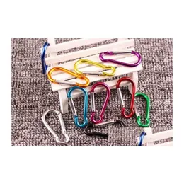 Klasyna Smycze 45 Karabiner Snap Hook wieszak na piesze wędrówki Cam Kolorf Aluminium Spring Pierścień Drop dostawa moda moda OTVX5