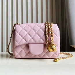 Projektantka torba na ramię Mini kosmetyka Klasyczna sieć klap Crossbody Crossbody Fashion Damska torba na telefon komórkowy z dekoracją piłki