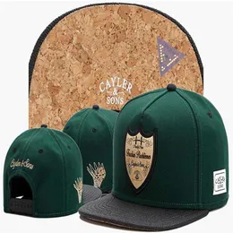 Letni styl Cayler Synowie Zielone pieprzenie Problemy Bone Gorras Baseball Sport Caps Mens Womens Klasyczne regulowane kapelusze z kapeluszu whol302J