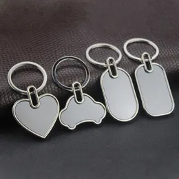 Keychains Lanyards 100PCS Private Custom Fashion Anti-lost card Keychains Heart Round Personalized Keychain Hand laser Carved Car Keyring 13 230823