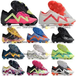 Gift Bag Quality Soccer Football Boots Future Ultimate FG Premium Natural Lawn Neymars Knit Shoes Mens Soft Leather Comfortable Training Soccer Cleats Size US 7-11.5