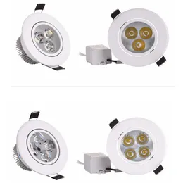 9W 12W LED Downlight Dimble Warm Pure Cool White Infälld LED-lampa Spot Light AC85-265V272Q