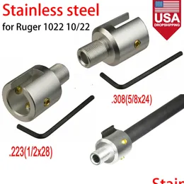 Fuel Filter For Stainless Steel Barrel End Thread Protector Ruger 1022 10/22 Muzzle Brake 1/2X28 5/8X24 Adapter Combo .223 .308 Comp Dhcqg