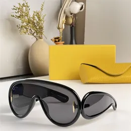 Neue Modedesign-Wellenmaske Sonnenbrille 40108i Pilot Acetat Rahmen übertriebene Form Trendy Avantgarde Stil Outdoor UV400 Schutzbrille