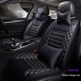 Luxury Pu Leather Car Seat Covers för Toyota Corolla Camry Rav4 Auris Prius Yalis avensis SUV Auto Interiör Tillbehör323U