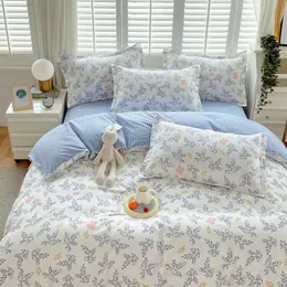 Set di biancheria da letto Decorazione per la casa Lettiera da letto da letto da letto da letto da letto 4 pezzi/copertura piatta fitta per trapunta piatta Cover trapunta panoramica piatta 230823