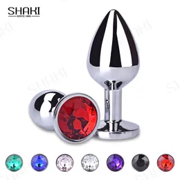 Cuecas calcinha anal plug brinquedos sexuais para casal adultos aço inoxidável liso vibrador bunda cauda cristal jóias treinador shaki produtos loja 230824