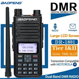 Walkie Talkie Baofeng DR 1801 Long Range Dual Band DMR Digital Analog Tier 1 2 tier II Time Slot Upgrade Of DM 1801 Radio 230823