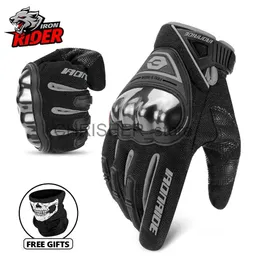 Reseksyjne rękawiczki letnie rękawiczki motocyklowe oddychające pełne palce ochronne ekran dotykowy guantes wyścigi moto motocross na zewnątrz rękawice sportowe x0824