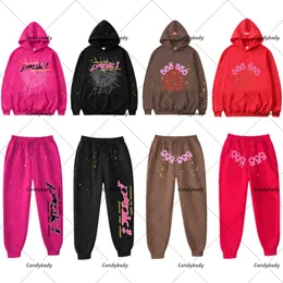 Męskie dresy amerykańskie modne litery hip-hopowe pająk drukowana sweter hoodie sportowe garnitur punkowy styl młodzieżowy luz swobodny sweter 230824